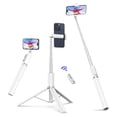 thumbnail image 1 of Trípode para selfies ATUMTEK, 68,5 cm, con mando Bluetooth, color blanco, 1 of 8