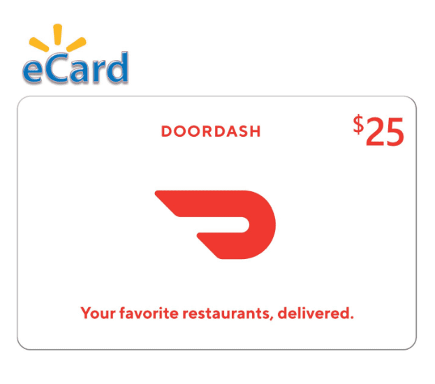 Doordash 25 Gift Card Email Delivery Walmart Com Walmart Com