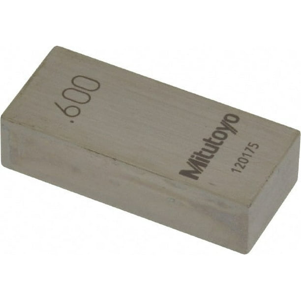 Mitutoyo 0.6" Rectangular Steel Gage Block Accuracy Grade AS1