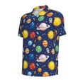 thumbnail image 4 of Wukai Space Planet Men’s Polo Shirts,Quick-Dry Athletic Shirt,Classic Fit Shirts-Small, 4 of 8
