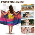 thumbnail image 5 of Yuyamidu Coconut Tree Shower Wrap for Women Sunset Bath Body Towel Wrap with Adjustable Closure Bath Towels for Adults Travel Sauna Spa Wrap Towel with Pocket, Size M, 5 of 7