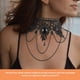 thumbnail image 4 of BRIGHTFUFU Collar Ancho Negro De Encaje Vintage Para Estilo Lolita Punk Y Accesorios De, 4 of 7