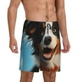 thumbnail image 2 of Sikiie Playful Smile Cute Dog Mens Pajama Shorts, Lightweight Lounge Pant with Pockets Soft Sleep Pj Shorts for Men4X-Large, 2 of 6