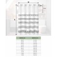 thumbnail image 6 of No Hook Shower Curtain with Snap in Liner, Geometric Hand Drawn White Ethnic Stripes Hotel Shower Curtains for Bathroom, Washable Shower Curtain Liner Set with Mesh Top Window, 54"x78", 6 of 6