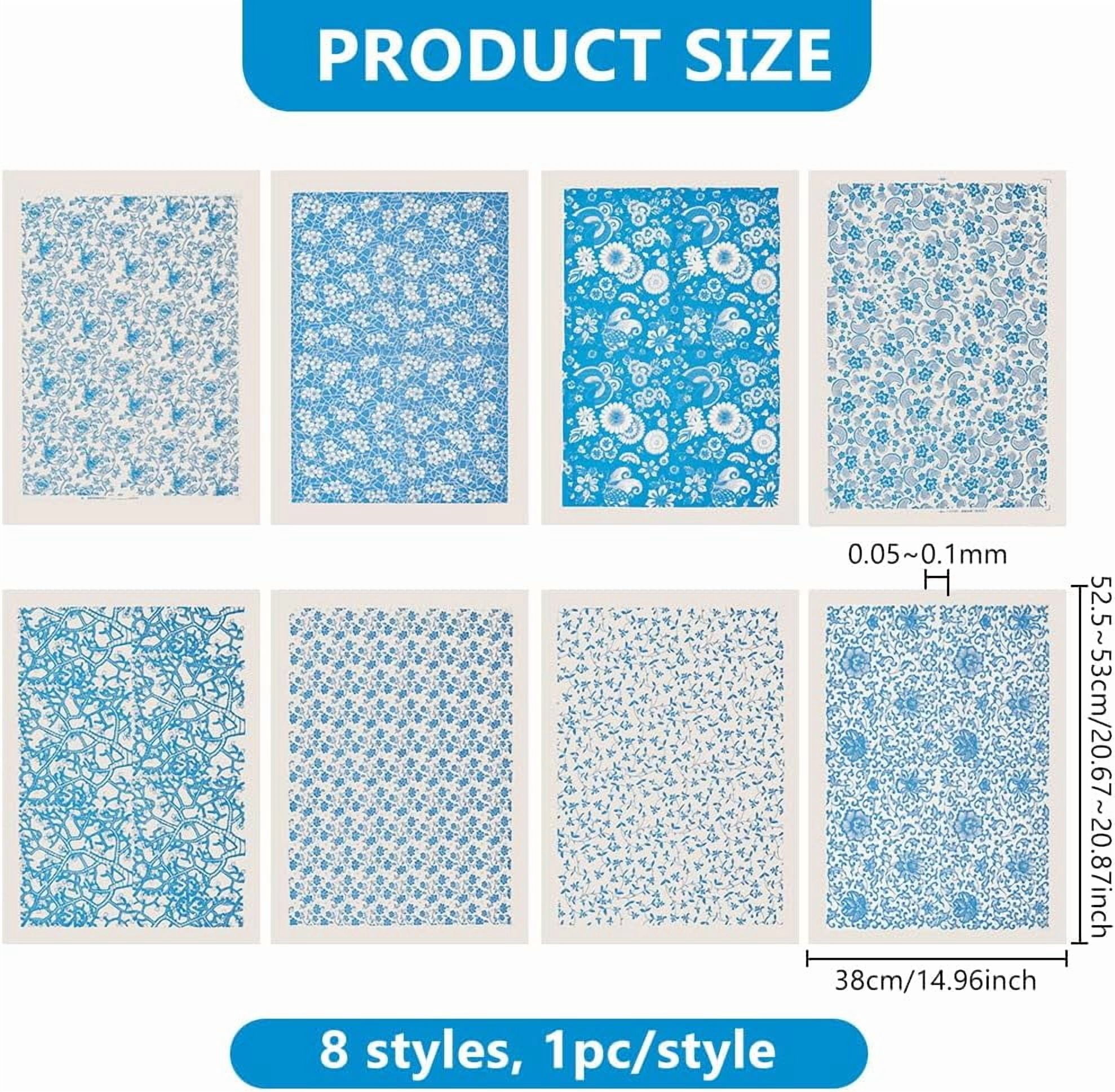 6 Styles Pottery Ceramics Clay Transfer Paper 21x15Inch Butterfly Flowers Pattern Underglaze Transfers Decals Ceramic Decals