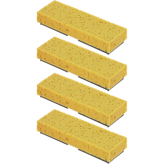 Superio Sponge Mop Head Replacement Butterfly Squeeze Mop Head Refill for Tile, Laminate, Bathroom, Kitchen, Garage Floors Commercial/Industrial (Replacement #1) (Replacement #1 (4))