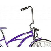 Wonder Wheels 20 In. Beach Cruiser Lowrider Coaster Brake Single Speed Bicycle, Bike With Banana Seat Stainless Steel Spokes One Piece Crank Alloy Rims 36 H - Purple