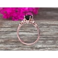 thumbnail image 2 of 1.50 Carat Round Cut Brilliant Black Diamond Moissanite Engagement Ring On 10k Rose Gold, 2 of 6