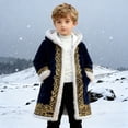 thumbnail image 2 of Playtopia Jackets For Boys Boys Winter Coat Hooded FleeceâLined Cloak Long Embroidered OpenâFront Boys Outerwear 1 Piece Sizes 110 120 130 140 150 160, 2 of 4