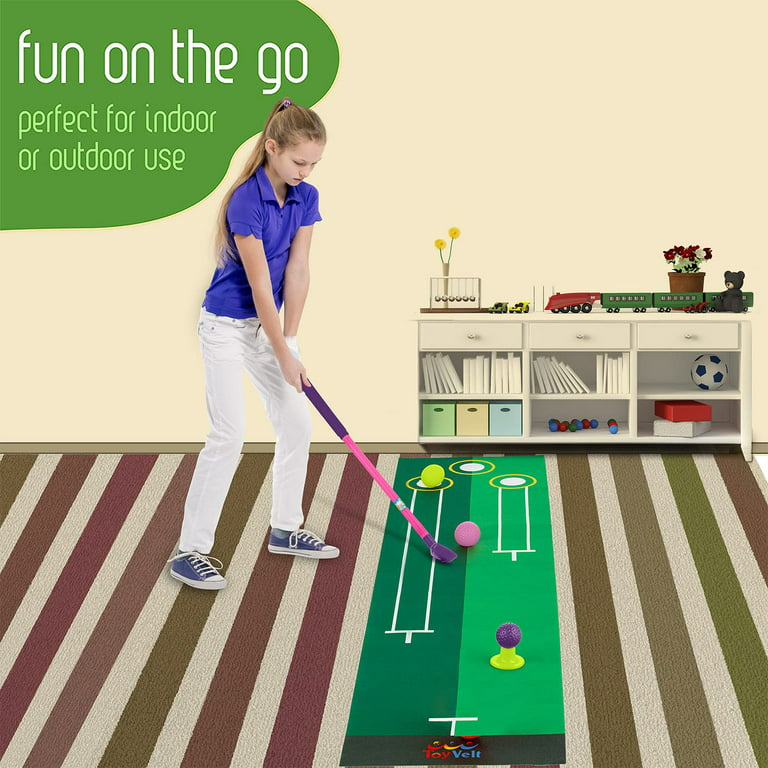 Mini indoor Golf Player Pack, Mini Golf Game for Kids and Adults, Includes  Essential Golf Accessories, Putting Green and Clubs, Mini Golf Set with 35