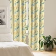 thumbnail image 2 of Ambesonne Dragonfly Curtains, Water Lilies, Pair of 28"x84", Pale Yellow Blue, 2 of 5