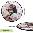 thumbnail image 3 of GZHJMY Girl Flower Christmas Tree Mat, Round Christmas Tree Stand Mat Decoration for Holiday Party Home Christmas Day Ornaments Floor Door, 28.3", 3 of 6