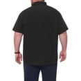 thumbnail image 3 of INSPIRE CHIC Men's Big & Tall with Chest Pocket Button Down Short Sleeve Business Shirts 4XL Black, 3 of 5