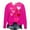 07 Hot Pink, variant on Cute Valentines Sweatshirts for Women, Heart Print Sweatshirts, Womens Long Sleeve Sweatshirts Casual Round Neck Pullover Tops Valentine's Day Long Sleeved Fashionable Printed Sweatshirt