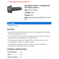 thumbnail image 2 of Rear Wheel Hub Bolt - Compatible with 2010 Buick LaCrosse - AC Delco, 2 of 2