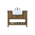 thumbnail image 3 of Elegant Decor Clement 42" Aluminum MDF Single Bathroom Vanity in Driftwood, 3 of 8
