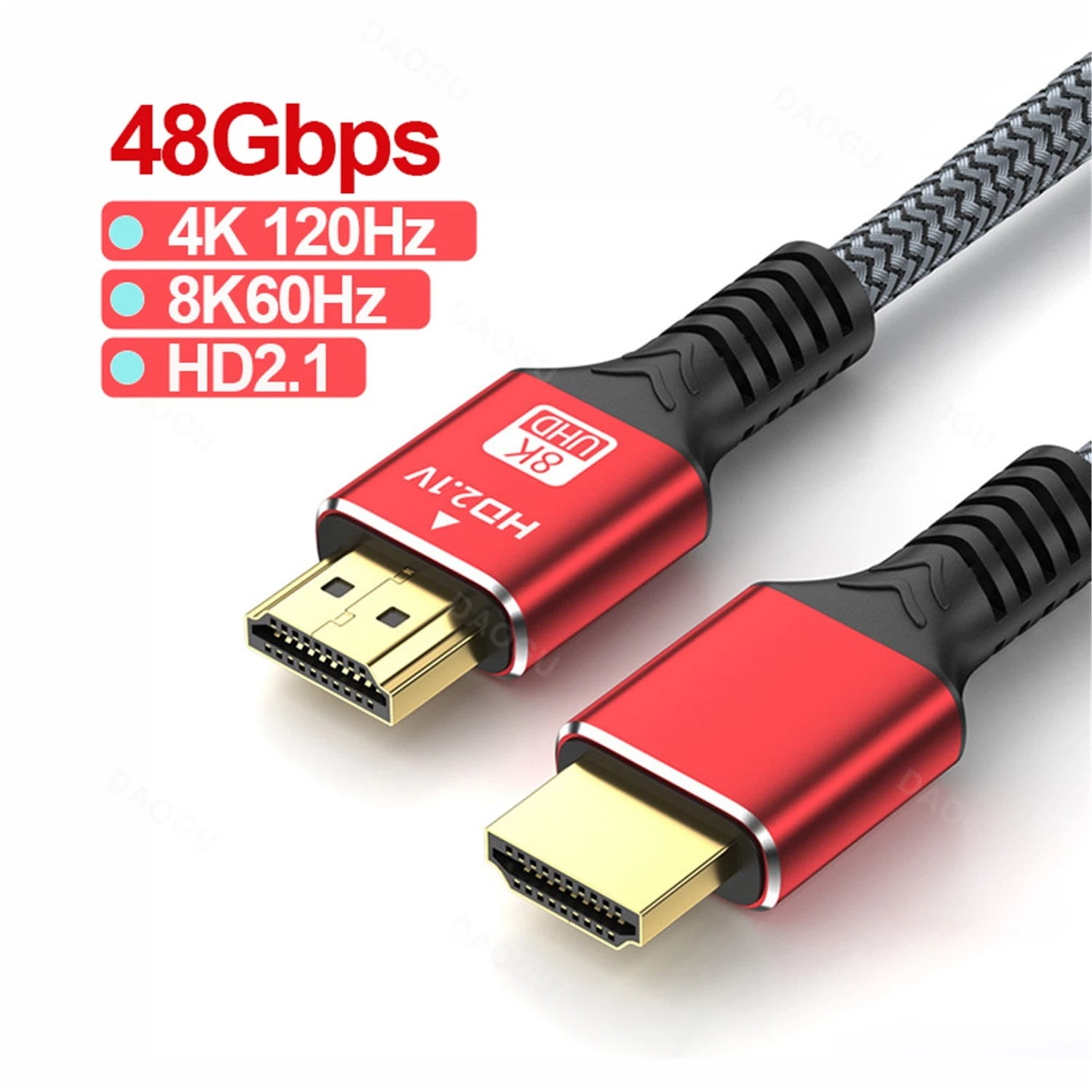 48Gbps HDMI-compatible Cable 8K 60Hz HDMI-compatible 2.1 Cable 4K 120Hz HDR 3D Effect Video Cable for HDTV PC