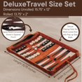 thumbnail image 4 of Set de backgammon de viaje Sondergut, portátil, enrollable, de gamuza, 4 of 8