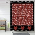 thumbnail image 2 of Valentine''s Day Shower Curtain Love Word Heart Shape Shower Curtains for Bathroom Decor Polka Dot Black Red Bath Curtains Sets with Hooks for Valentines Day Home Decor Waterproof Standard 72" X 72", 2 of 6