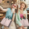 thumbnail image 5 of Canvas Tote Bag for Women with Compartments, Large Red Polka Dot Teacher Student Shoulder Bag Nurse Purses Crossbody Bags Work Laptop Book Bag Satchels Handbags, 5 of 6