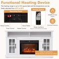 thumbnail image 6 of Giantex 58 inch TV Stand w/Electric Fireplace, TV Entertainment Center w/Fireplace Insert, White, 6 of 9