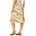 thumbnail image 4 of INSPIRE CHIC Women's High Waisted Split Hem A-Line Floral Skirts, 4 of 6