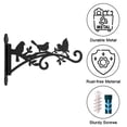 thumbnail image 6 of Rijanmt Outside Bracket Rust Proof Hanging Hook For Garden,10.3" L Iron Hollow-Out Plant Bracket With Birds Flowers,Wall Mount Plant Hangers For Outdoor Wind Chime Lantern Bird Feeder Teardrop Swag,D, 6 of 6