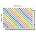 thumbnail image 6 of Pastel Color Checkered Pattern Summer Placemats Table Placemats Set Of 4-Linen Kitchen Washable Placemats Table Mats 11.8"x17.7" Non-Slip Heat Resistant, 6 of 6