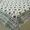 thumbnail image 3 of Fabdivine 100% Cotton Traditional Design Handmade Block Floral Printed 90x82 Inch Full Size Bedsheet Soft Bedcover with 2 Pillow Cover Decorative for Bedroom (Madhubala-Dark Blue), 3 of 6