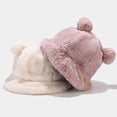 thumbnail image 4 of Gorro de pescador de felpa con doble bola de pelo a la moda de otoño e invierno para mujer, gorro cálido Fridja  nalpqowj1137, 4 of 7