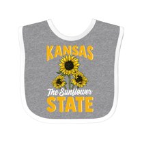 Inktastic Kansas the Sunflower State Boys or Girls Baby Bib