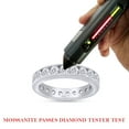 thumbnail image 7 of 2 Ct Round Cut Lab Created Moissanite Diamond Eternity Stackable Wedding Band Ring In 14K White Gold Plated Sterling Silver(G-H Color,VVS1 Clarity,2.00 Cttw)-6, 7 of 7