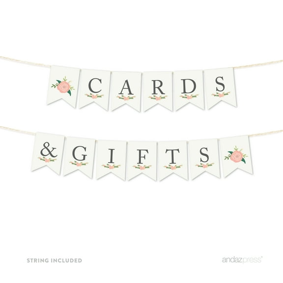 Cards & Gifts Floral Roses Girl Baby Shower Pennant Party Banner