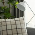thumbnail image 4 of UGASA Home Decorative Square Throw Pillow Cases Classic Retro Checkered Plaids Cotton Linen Cushion Cover with Invisible Zipper Closure for Sofa, 18 x 18 Inch (45 x 45cm), Set of 2, Natural + Beige, 4 of 7