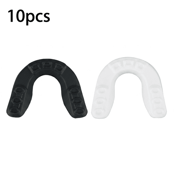 ROSEXIXI 10Pcs mouth guard sports  Black white silicone material for Sports protection