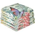 thumbnail image 4 of GZHJMY Peony Flower Butterfly Kitchen Towel, Dish Towels Quick Drying Tea Towels Absorbent Hand Towels for Kitchen Sink Dinner Table 28 x 18 Inches, Set of 4, 4 of 7