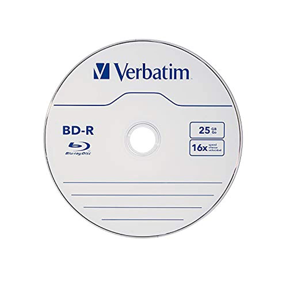 Verbatim BD-R (25 GB) (16x) With Branded Surface (Pk=50/Spindle) -  Walmart.com