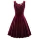 thumbnail image 5 of GRACE KARIN-vestidos de fiesta con lentejuelas y purpurina para mujer, vestido de terciopelo con cuello en V, línea A, vestido de noche de encaje, vestido de novia sin mangas, Invierno, 5 of 7