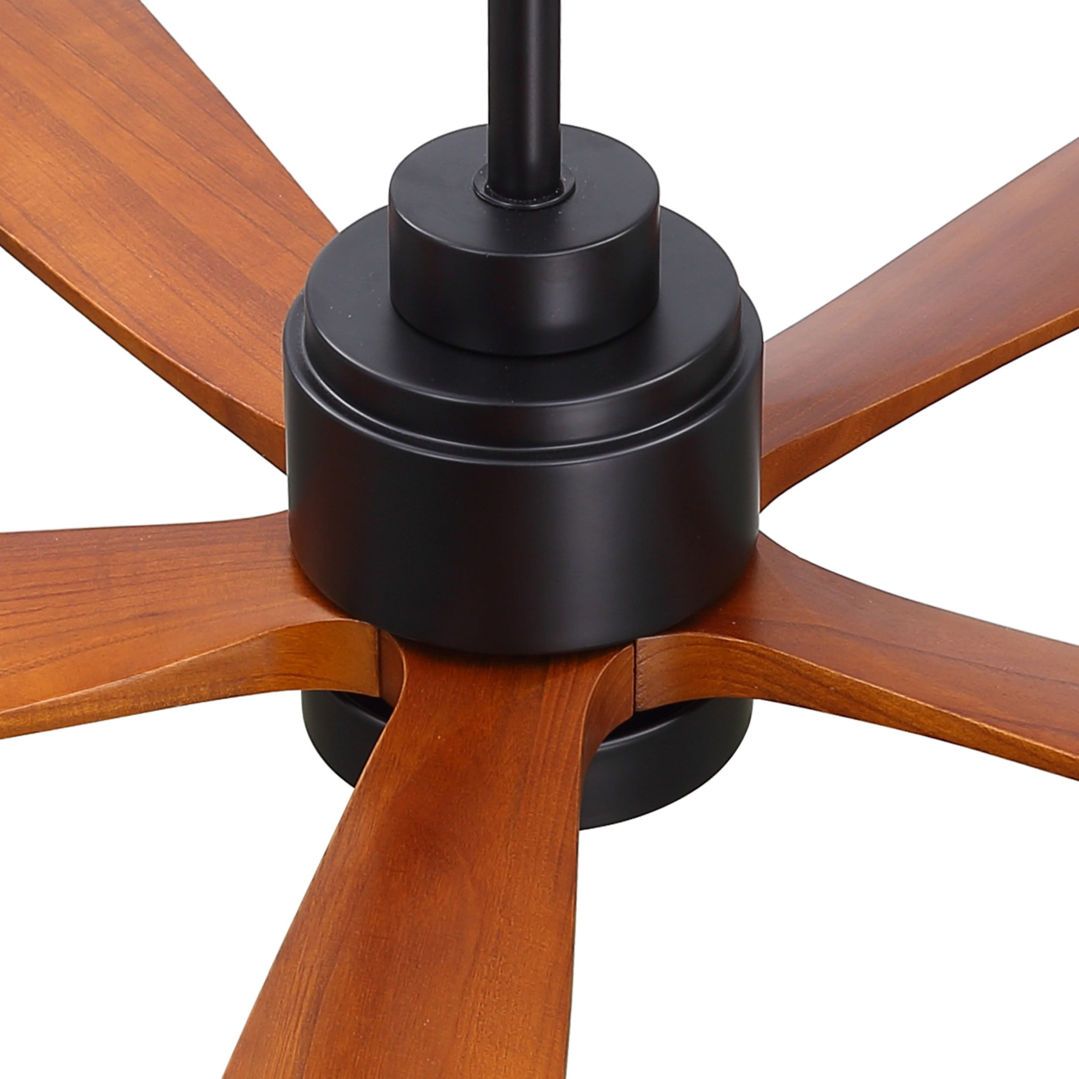 Sofucor 52" Ceiling Fan with Lights, Remote Control, Reversible Noiseless Motor, 3 Walnut Wooden Blades