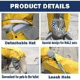 thumbnail image 4 of Dog Raincoat with Detachable Hoodie, Adjustable Outdoor Drawstring Dog Coat, Waterproof Dog Jacket, Rain Jacket with Hood and Collar Hole, 10 Sizes, 14, 4 of 7