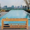 thumbnail image 2 of Teak Wood Wood Bahama Outdoor Patio Bench / Shower Stool, 47 inch, 2 of 5