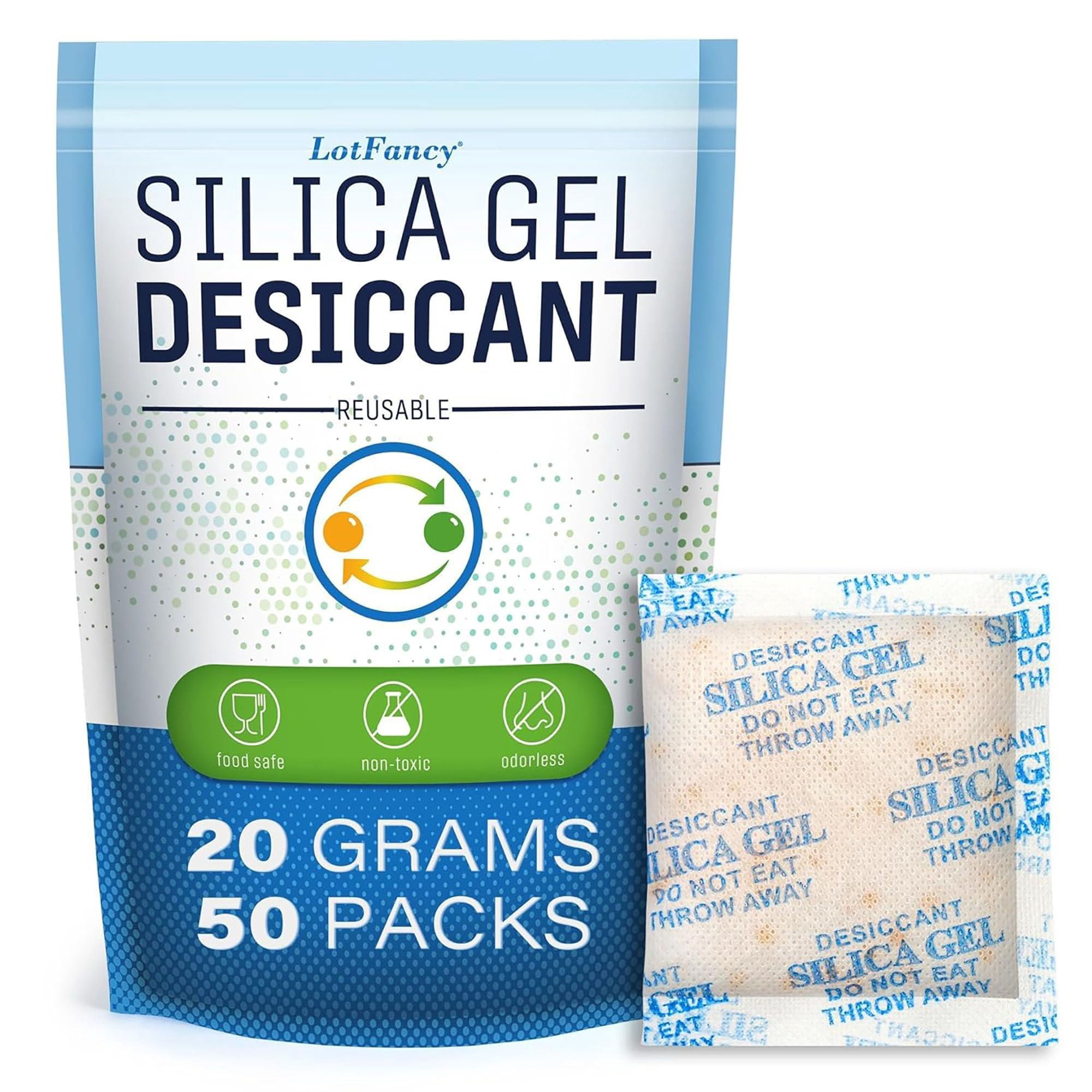 100 STKS Silicagel Sachets - 2 Gram Silicagel Pakketten Premium Transparant Droogmiddel voor Opslag, Droogmiddel Vochtabsorberende Sachets Effectief