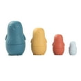 thumbnail image 3 of Muñeca Matryoshka de silicona, juguetes educativos, muñecas anidadas, construcción de muñecas anidadas, juguete para pequeños, en edad azul Salvador Apilador Montessori, 3 of 10