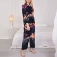 thumbnail image 3 of Yiaed Explosive Fluid Splash Art Print Pajamas Women's Long Sleeve Sleepwear Soft Button Down Loungewear Pjs Lounge Set Nightwear Womens Pajama Pants-Large, 3 of 7