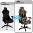thumbnail image 5 of Jiueut Deer Hunting Camo Print Gaming Chair Cover with Armrest Cover, Anti Dust Computer Chair Slipcovers Stretchable Desk Chair Seat Protector with Elastic Bottom, 5 of 7