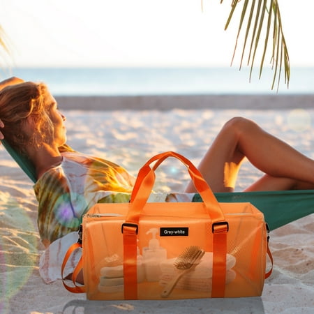 

Haykey Clear Beach Bag Travel Must Haves Tote Bag Transparent Gym Bag for Stadium Outdoor Pool