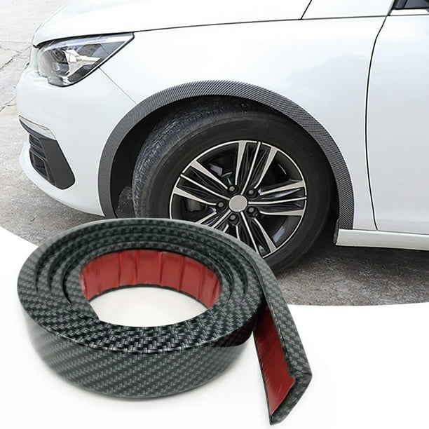 Protector De Paso De Rueda Para Vehículo, Tira Protectora Contra Arañazos, Moldura Exterior Estilo Fibra De Carbono Para Protección De La Carrocería Del Coche