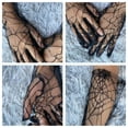 thumbnail image 5 of Black Web Pattern Gloves Fashion Thin Long Lace Gloves Anti UV Mesh Driving Sunscreen Gloves Dance Lace Floral Gloves Sheer Mesh Tulle Gloves Elbow Length Wedding Evening Opera Party Costume Gloves, 5 of 7