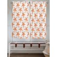 thumbnail image 6 of Living Room Curtains 72 Inches length, Orange Beach Starfish Window Treatment Curtain Drapes, Summer Ocean Nautical Coastal Light Filtering Drapes for Bedroom Laundry Room, 52"x72", 2 Panels, 6 of 7