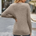 thumbnail image 6 of Annhoo Womens Long Sleeve Shirts Fall Knit Button V Neck Tops Casual Comfy Sweater Tees Going out Blouses, 6 of 6